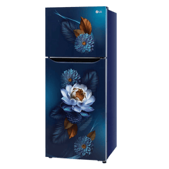 LG 240 Litres 2 Star Frost Free Double Door Convertible Refrigerator with Smart Diagnosis (GL-S292SBWY, Blue Water Lily)