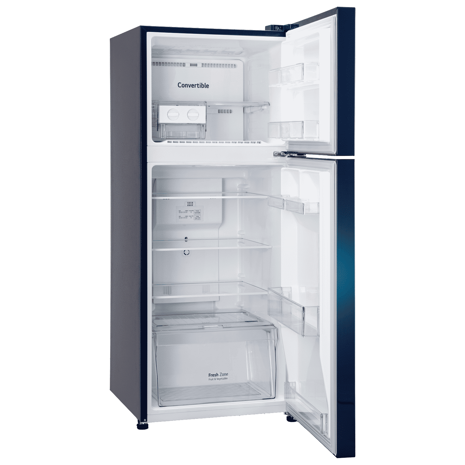 LG 240 Litres 2 Star Frost Free Double Door Convertible Refrigerator with Smart Diagnosis (GL-S292SBWY, Blue Water Lily)