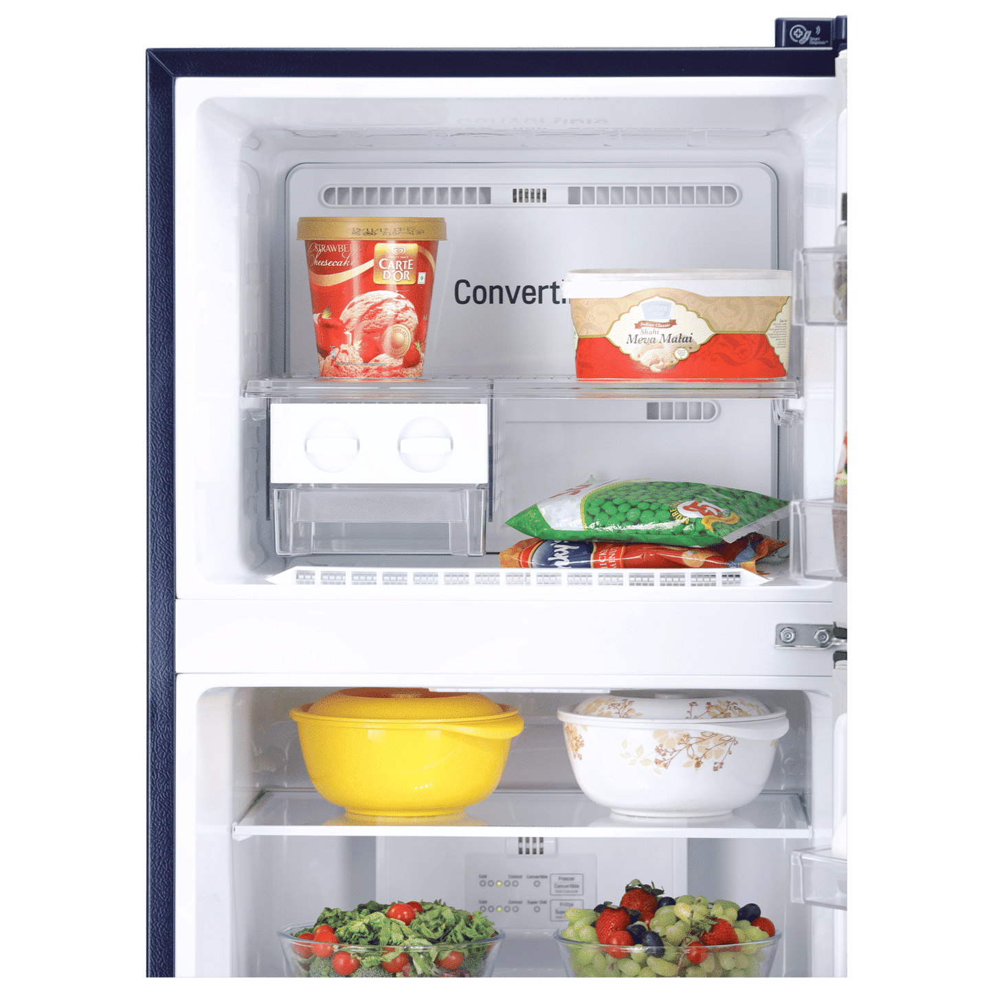 LG 240 Litres 2 Star Frost Free Double Door Convertible Refrigerator with Smart Diagnosis (GL-S292SBWY, Blue Water Lily)