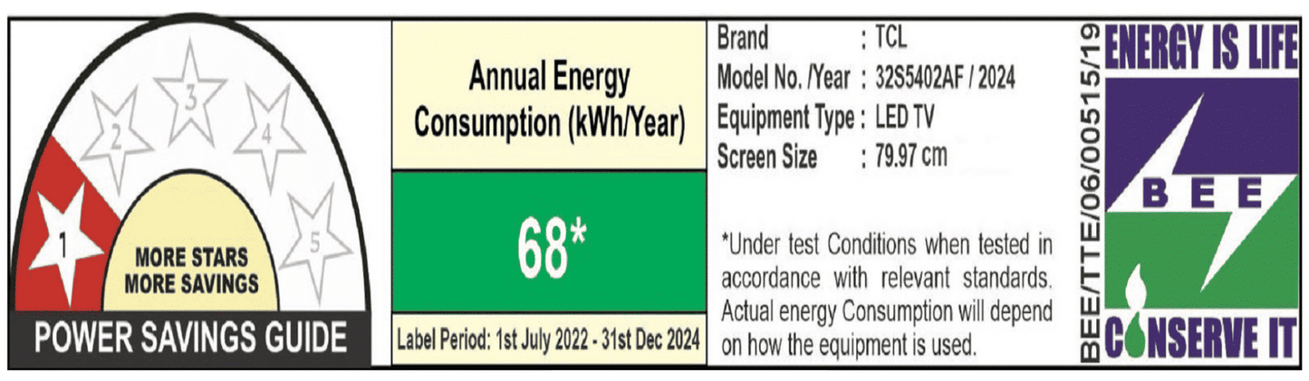 TCL S5500AF 81.28 cm (32 inch) Full HD LED Smart Android TV with Built- in Google Assistant (2024 model)