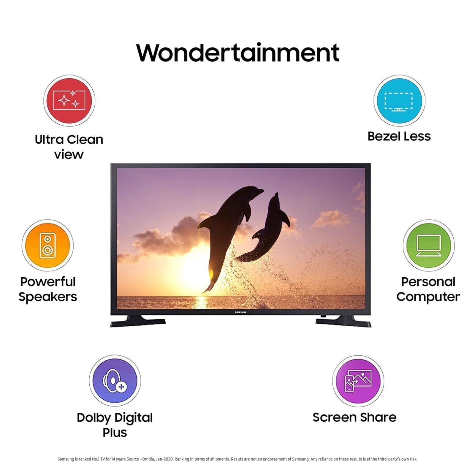 SAMSUNG T4380A Series 80 cm (32 inch) HD Ready LED Smart Tizen TV with PurColor (2022 model)