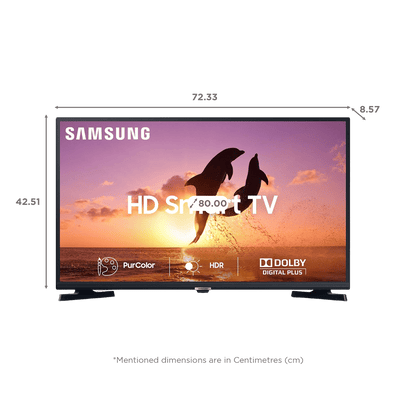 SAMSUNG T4380A Series 80 cm (32 inch) HD Ready LED Smart Tizen TV with PurColor (2022 model)