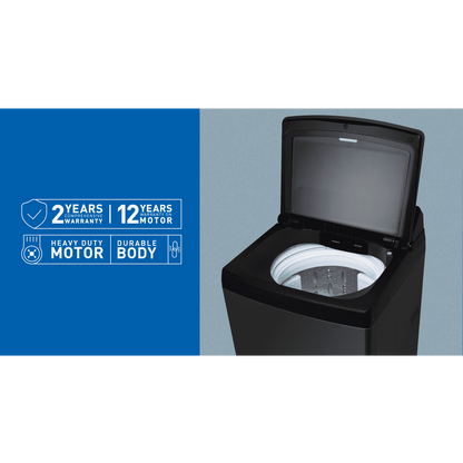 Panasonic 11 kg 5 Star Wi-Fi Fully Automatic Top Load Washing Machine (NA-F110VD1BB, Weather Alert & Recommendation, Black Silver)