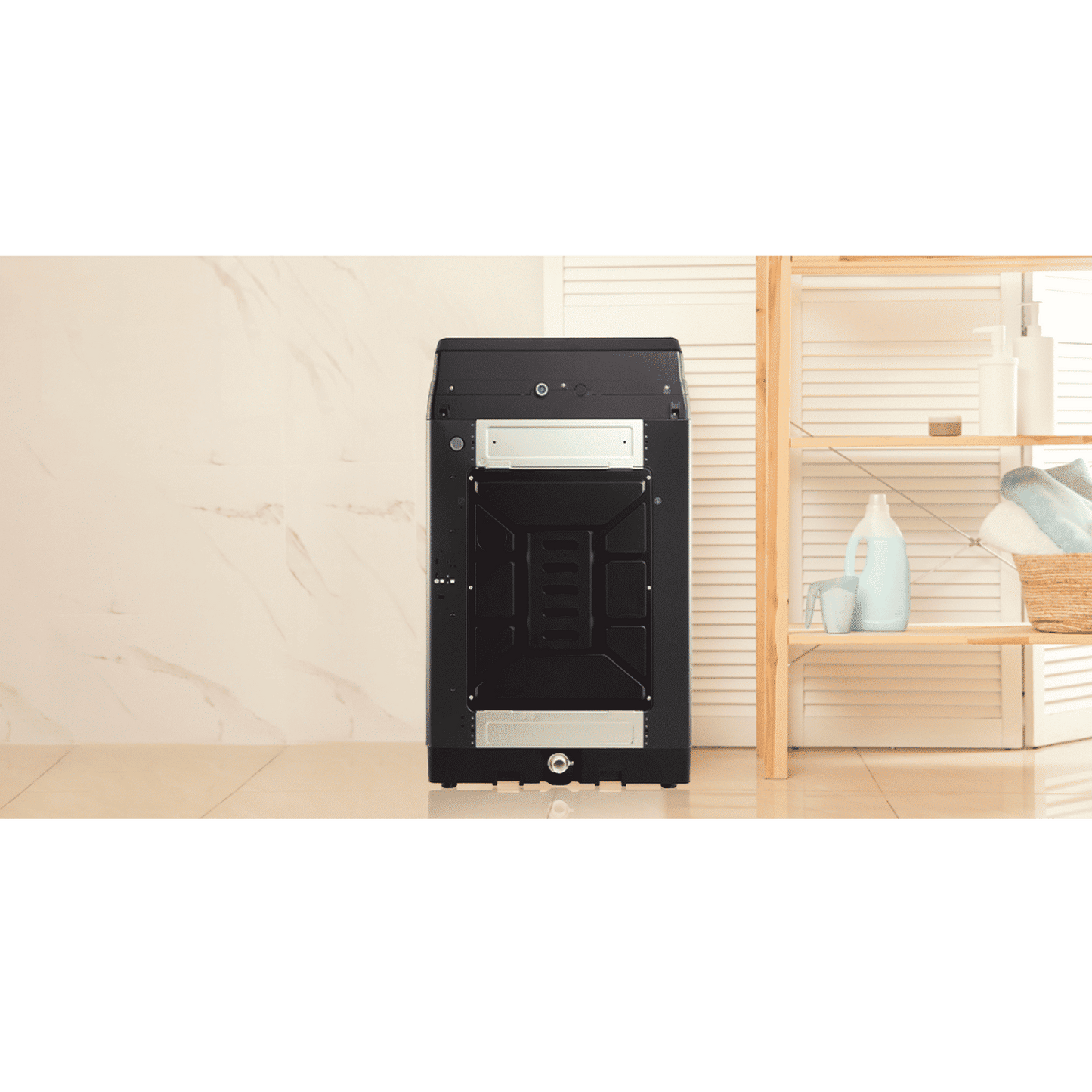 Panasonic 10 kg 5 Star Wi-Fi Fully Automatic Top Load Washing Machine (NA-F100VD1BB, Weather Alert & Recommendation, Black Silver)