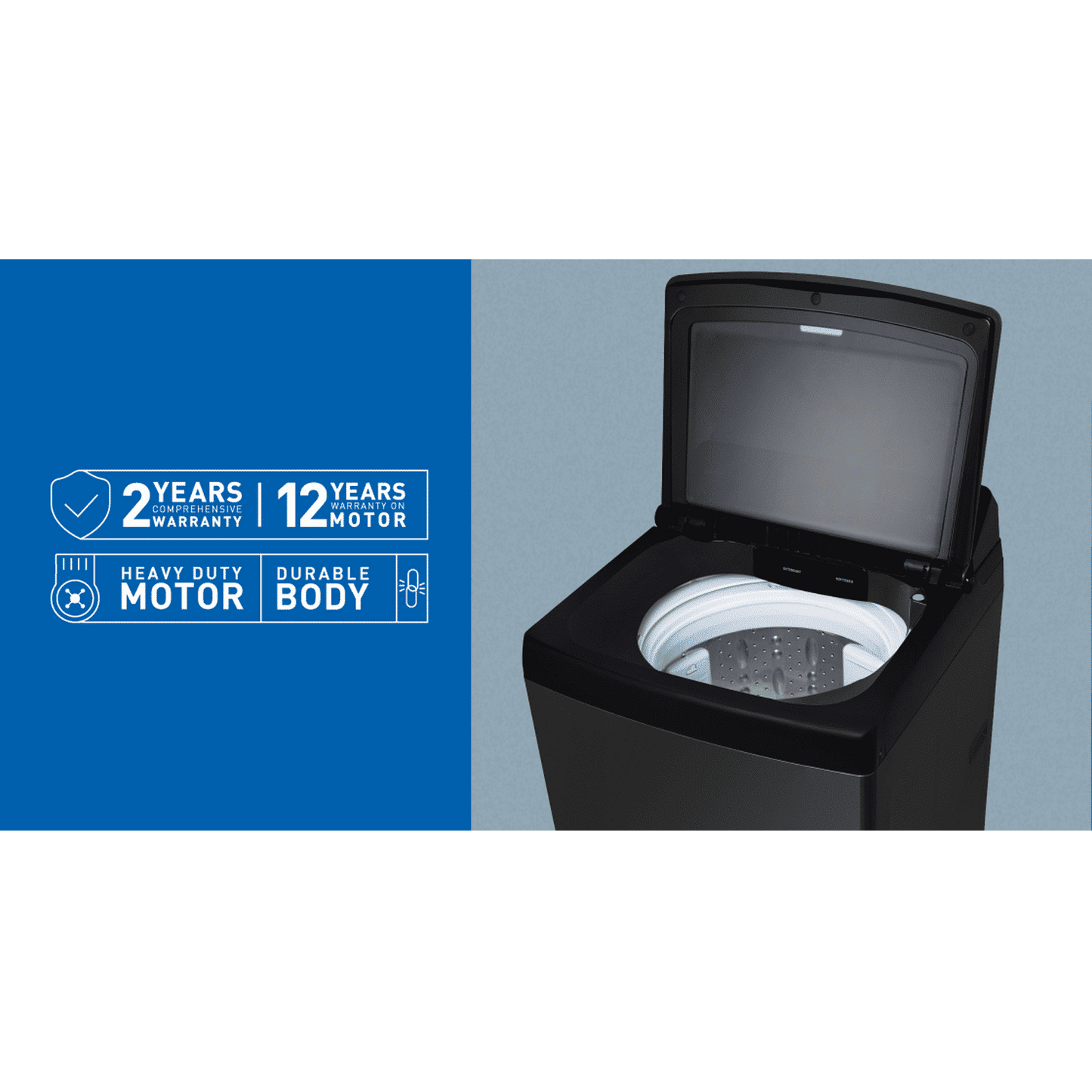 Panasonic 10 kg 5 Star Wi-Fi Fully Automatic Top Load Washing Machine (NA-F100VD1BB, Weather Alert & Recommendation, Black Silver)