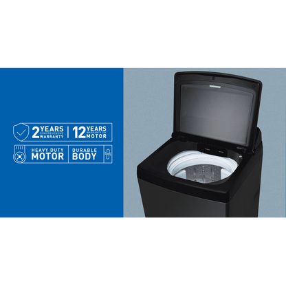 Panasonic 10 kg 5 Star Wi-Fi Fully Automatic Top Load Washing Machine (NA-F100VD1BB, Weather Alert & Recommendation, Black Silver)