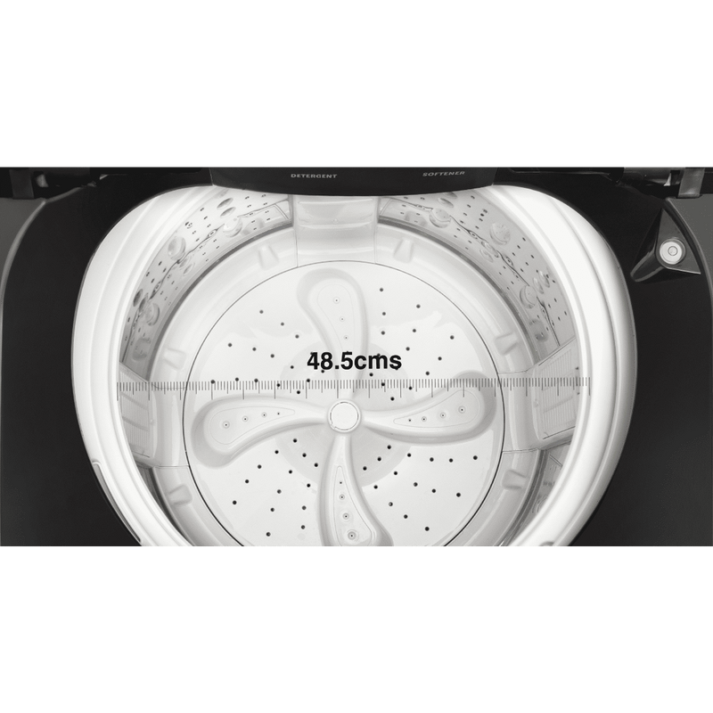 Panasonic 10 kg 5 Star Wi-Fi Fully Automatic Top Load Washing Machine (NA-F100VD1BB, Weather Alert & Recommendation, Black Silver)