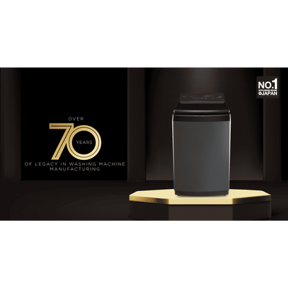 Panasonic 10 kg 5 Star Wi-Fi Fully Automatic Top Load Washing Machine (NA-F100VD1BB, Weather Alert & Recommendation, Black Silver)