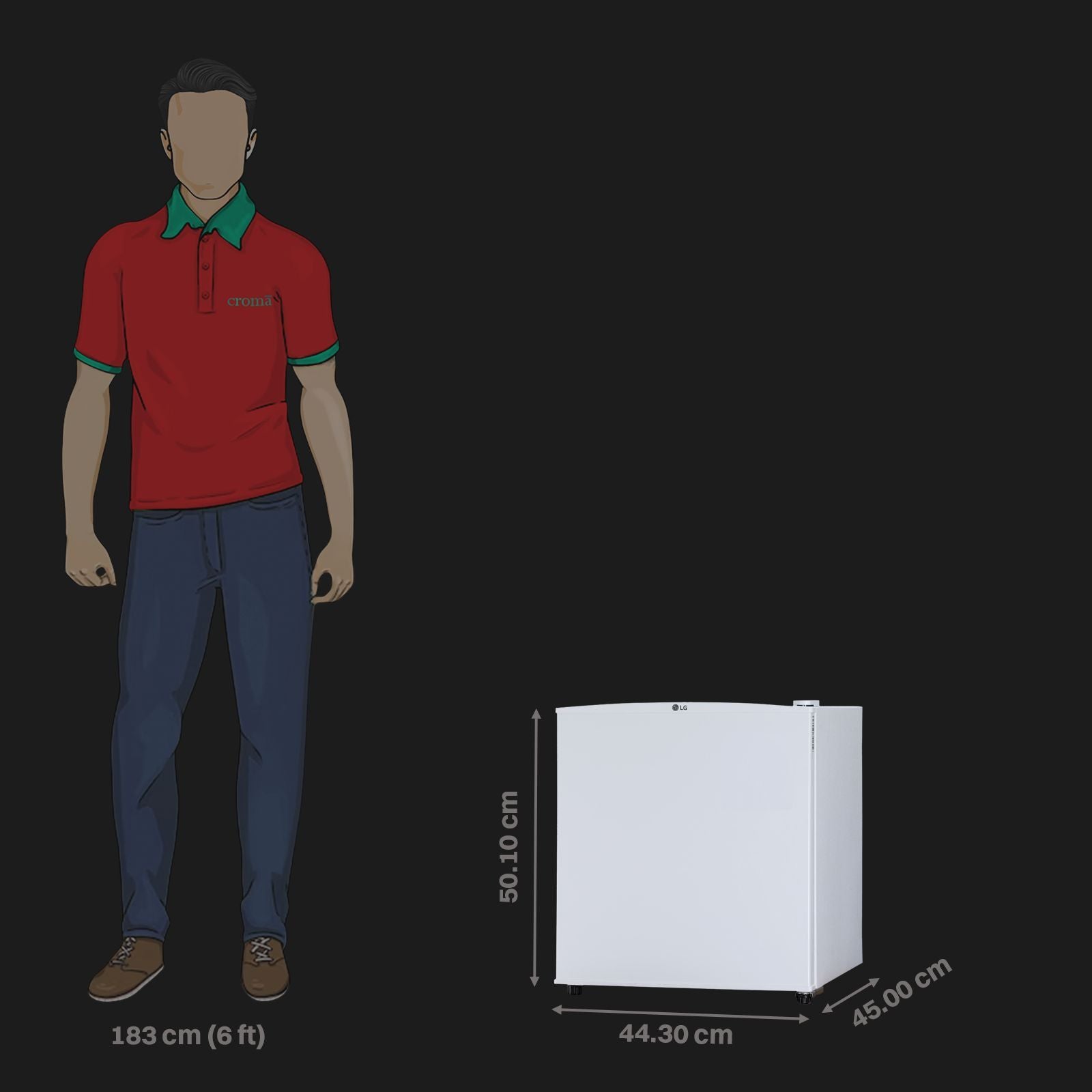 LG 43 Litres 1 Star Direct Cool Single Door Refrigerator with Door Basket (GL-M051SWB, White)