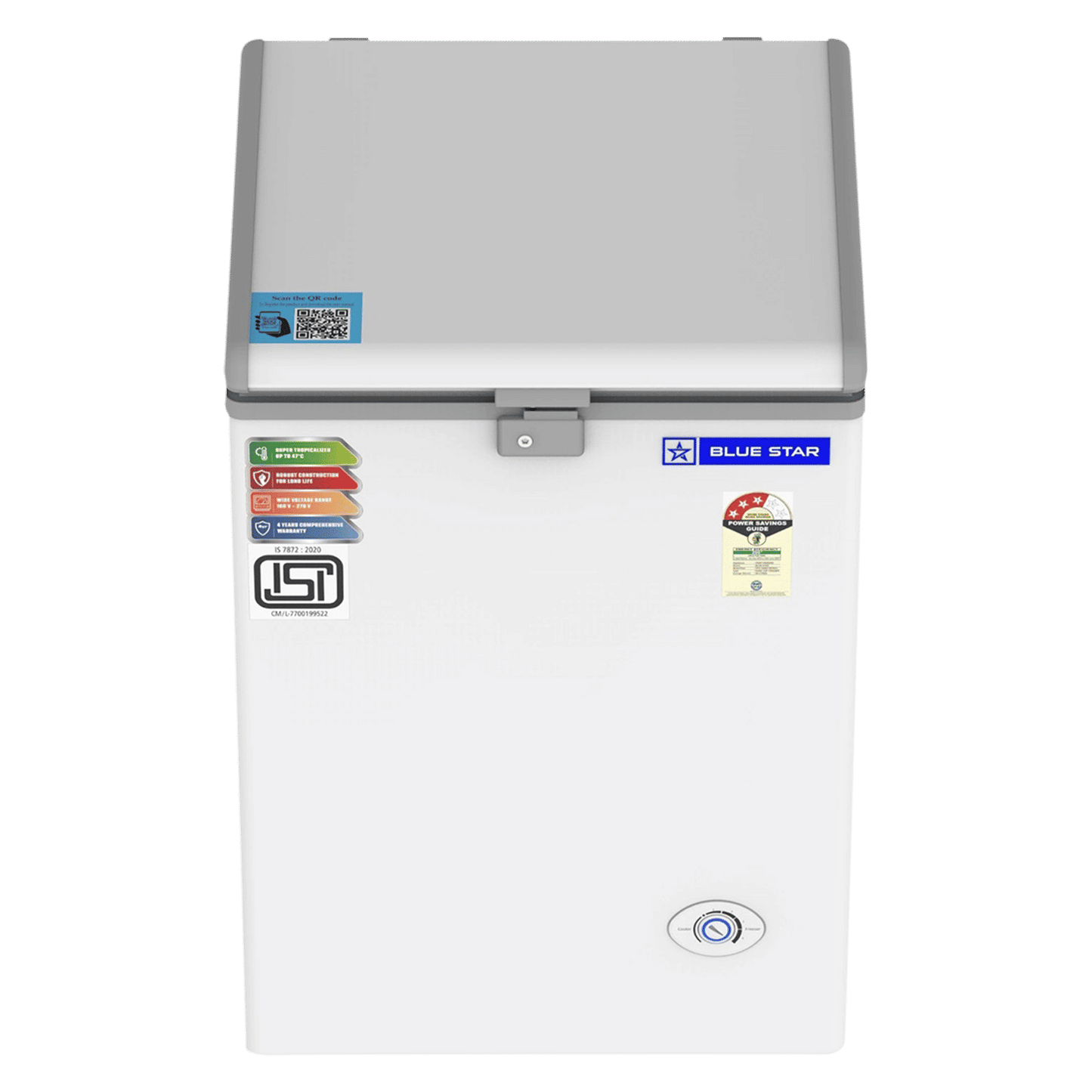 Blue Star NEYW Series 108 Litres 3 Star Single Door Deep Freezer (Static Cooling Technology, CF3-130NEYW, White)