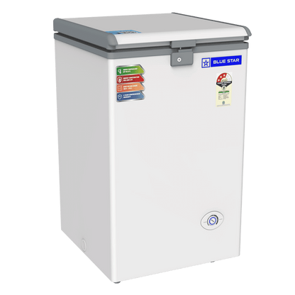 Blue Star NEYW Series 108 Litres 3 Star Single Door Deep Freezer (Static Cooling Technology, CF3-130NEYW, White)