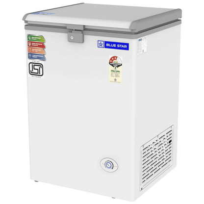 Blue Star NEYW Series 108 Litres 3 Star Single Door Deep Freezer (Static Cooling Technology, CF3-130NEYW, White)