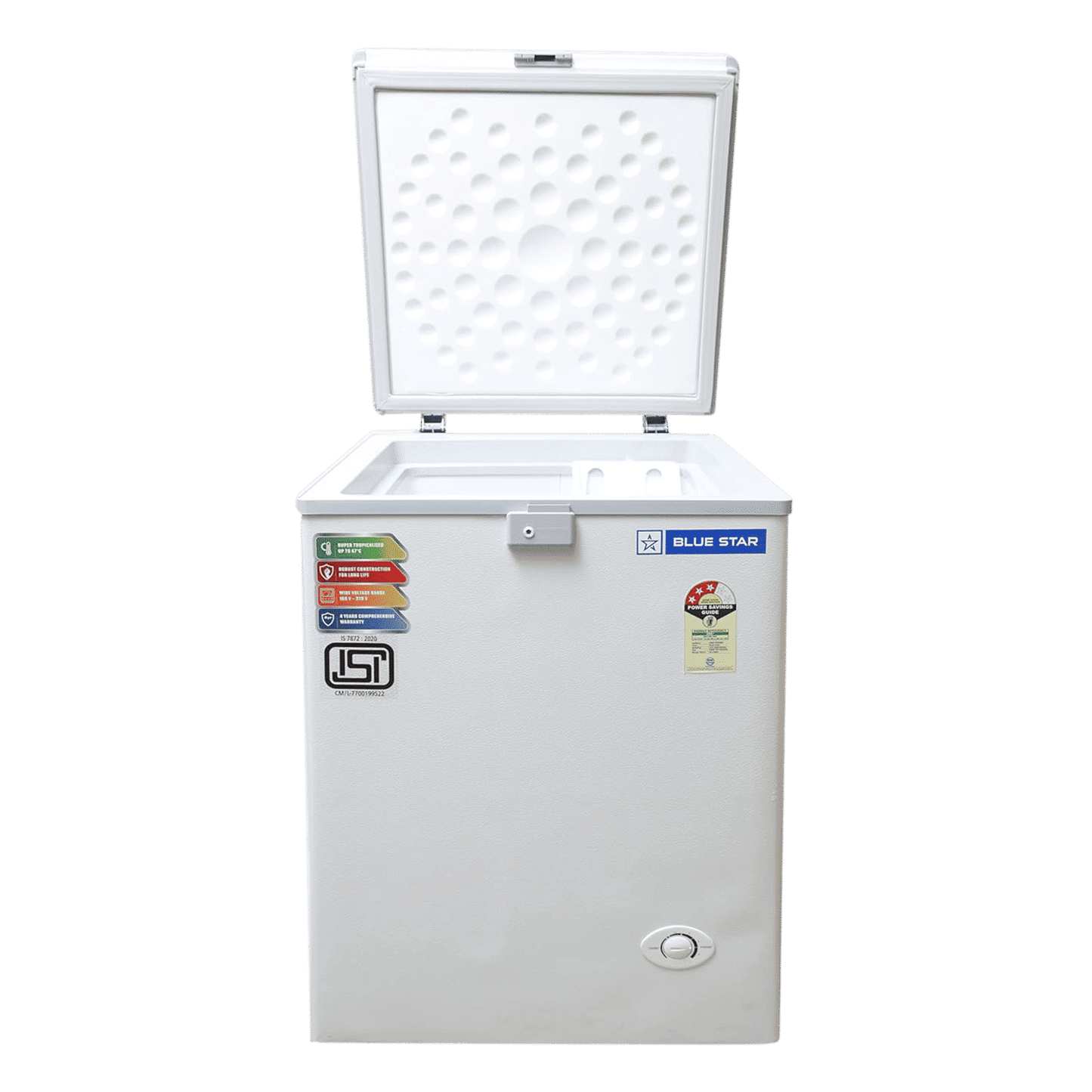 Blue Star NEYW Series 108 Litres 3 Star Single Door Deep Freezer (Static Cooling Technology, CF3-130NEYW, White)