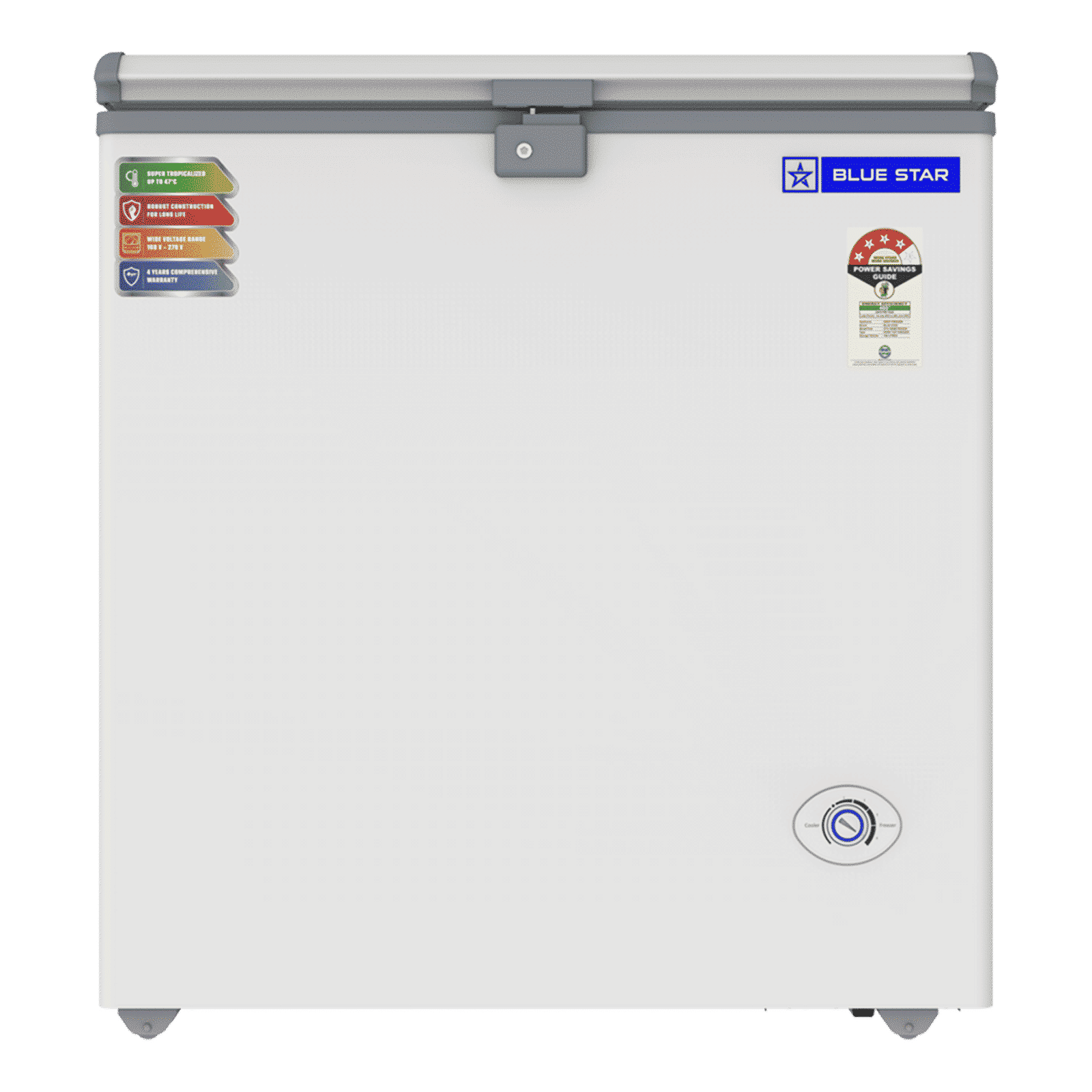 Blue Star NEYW Series 161 Litres 4 Star Single Door Deep Freezer (Static Cooling Technology, CF4-180NEYW, White)