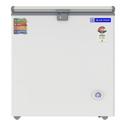 Blue Star NEYW Series 161 Litres 4 Star Single Door Deep Freezer (Static Cooling Technology, CF4-180NEYW, White)