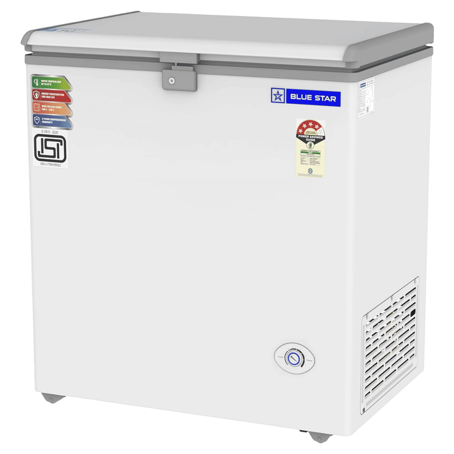 Blue Star NEYW Series 161 Litres 4 Star Single Door Deep Freezer (Static Cooling Technology, CF4-180NEYW, White)