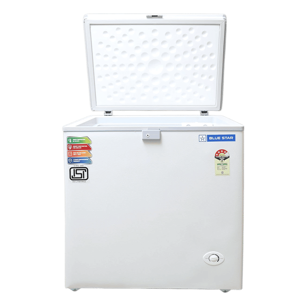 Blue Star NEYW Series 161 Litres 4 Star Single Door Deep Freezer (Static Cooling Technology, CF4-180NEYW, White)