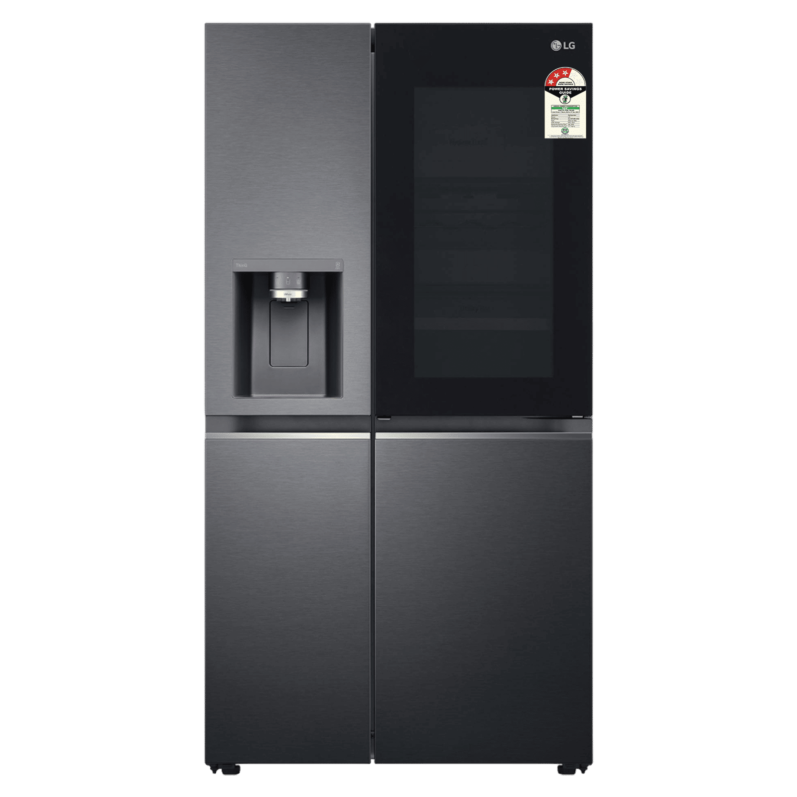 LG 630 Litres 3 Star Frost Free Side by Side Door Smart Wifi Enabled Refrigerator with Multi Air Flow (GL-X257AMC3, Matt Black)