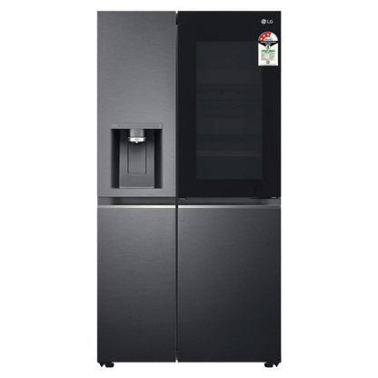 LG 630 Litres 3 Star Frost Free Side by Side Door Smart Wifi Enabled Refrigerator with Multi Air Flow (GL-X257AMC3, Matt Black)