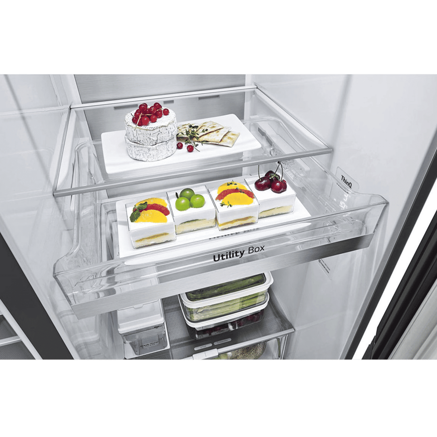 LG 630 Litres 3 Star Frost Free Side by Side Door Smart Wifi Enabled Refrigerator with Multi Air Flow (GL-X257AMC3, Matt Black)