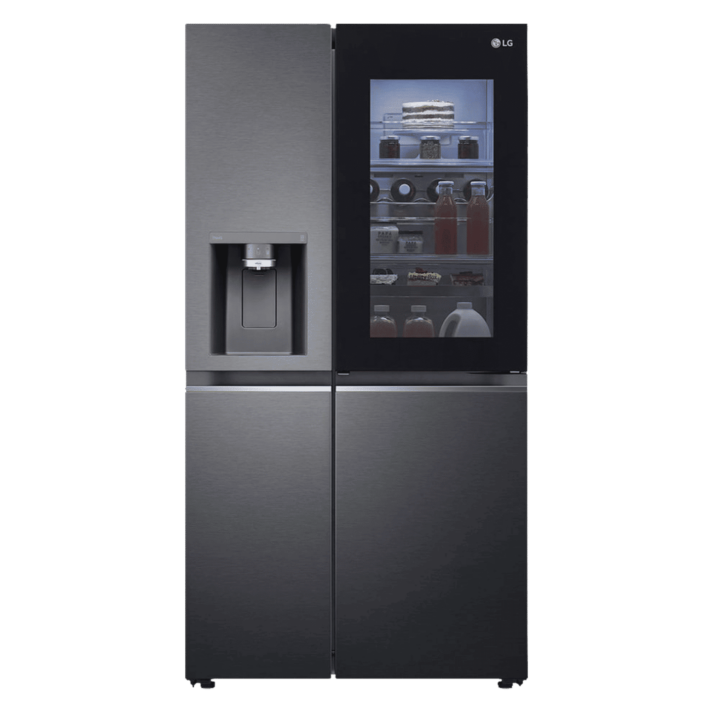 LG 630 Litres 3 Star Frost Free Side by Side Door Smart Wifi Enabled Refrigerator with Multi Air Flow (GL-X257AMC3, Matt Black)