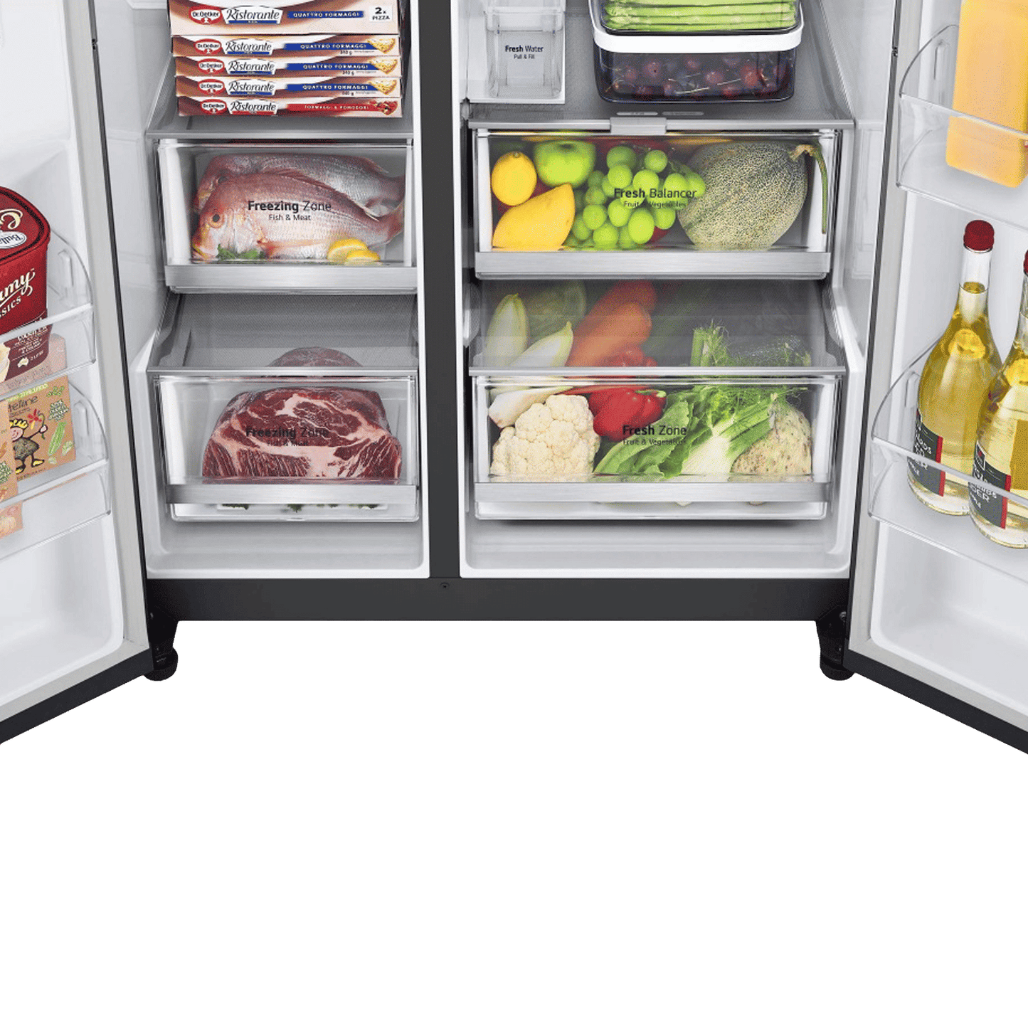 LG 630 Litres 3 Star Frost Free Side by Side Door Smart Wifi Enabled Refrigerator with Multi Air Flow (GL-X257AMC3, Matt Black)