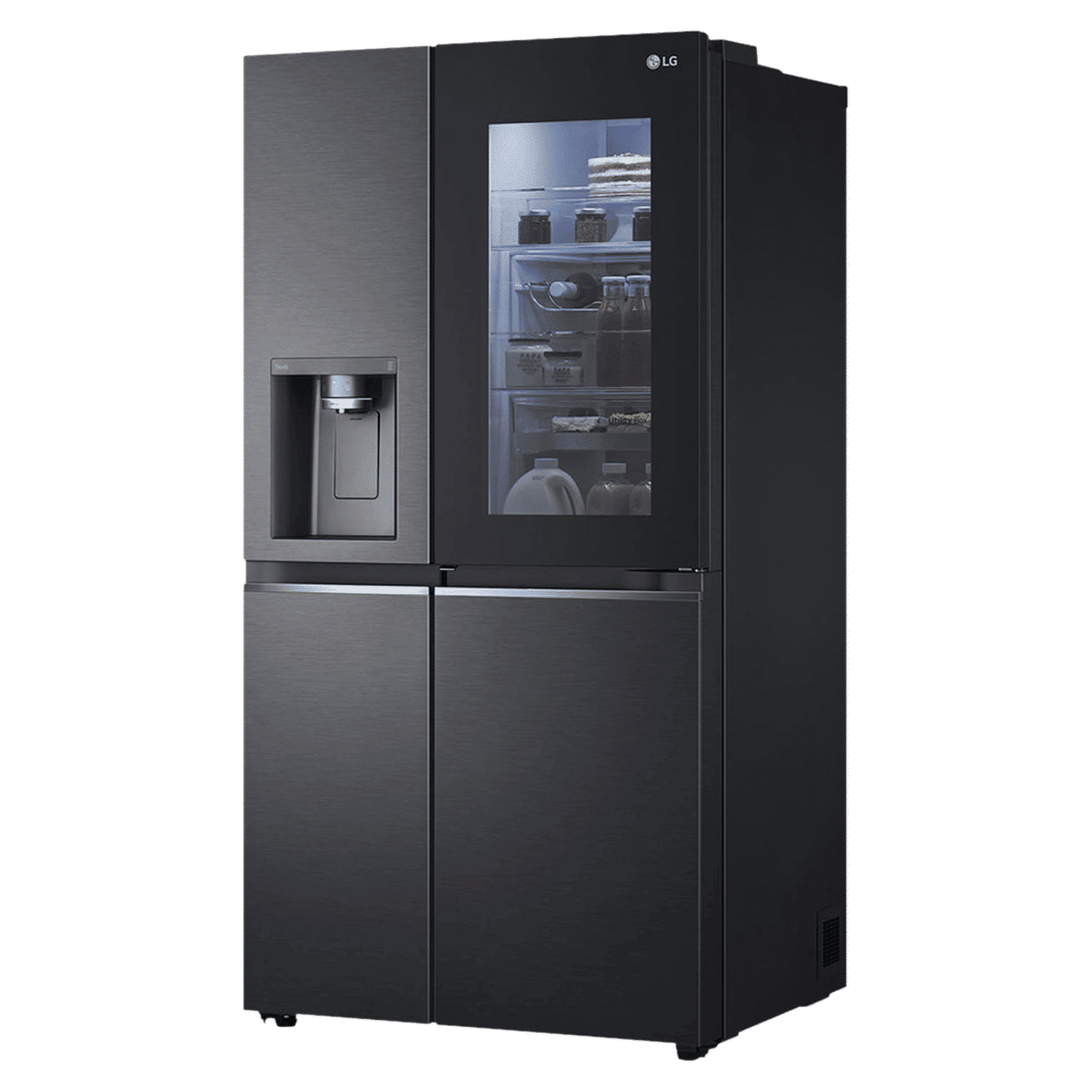 LG 630 Litres 3 Star Frost Free Side by Side Door Smart Wifi Enabled Refrigerator with Multi Air Flow (GL-X257AMC3, Matt Black)