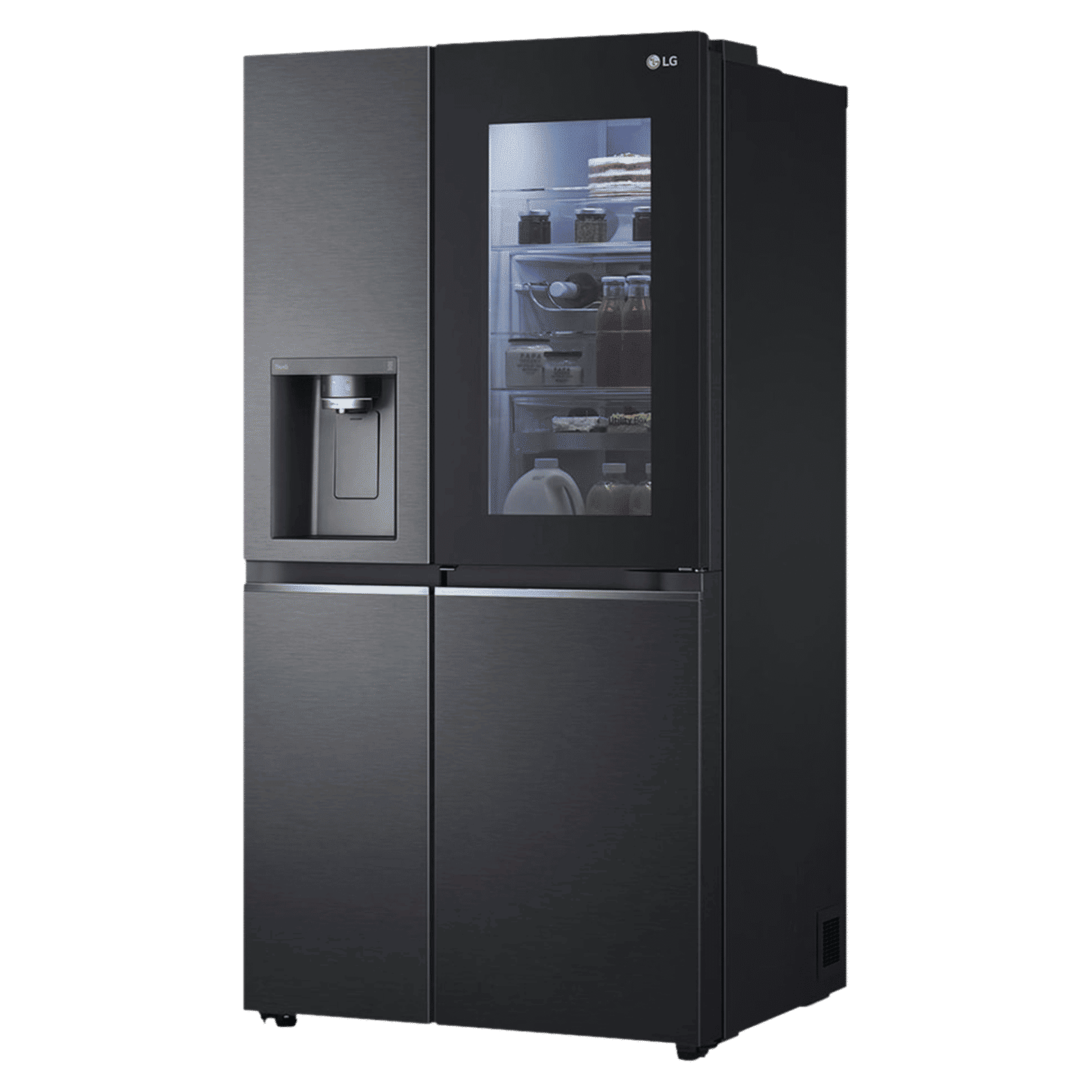 LG 630 Litres 3 Star Frost Free Side by Side Door Smart Wifi Enabled Refrigerator with Multi Air Flow (GL-X257AMC3, Matt Black)