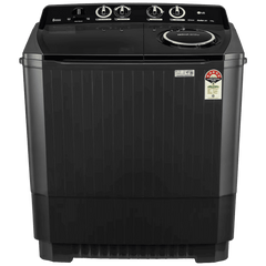LG 11.5 kg 5 Star Semi Automatic Washing Machine with Wind Jet Dry Technology (P115ASLAZ, Full Black)