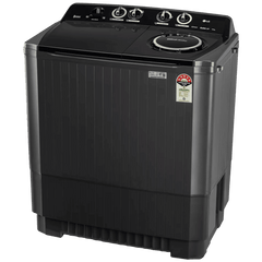 LG 11.5 kg 5 Star Semi Automatic Washing Machine with Wind Jet Dry Technology (P115ASLAZ, Full Black)