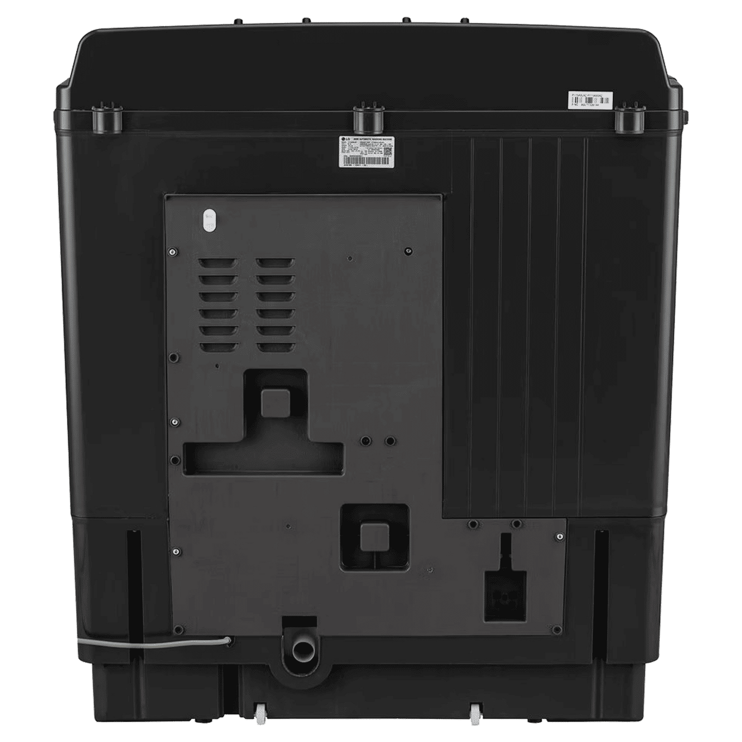 LG 11.5 kg 5 Star Semi Automatic Washing Machine with Wind Jet Dry Technology (P115ASLAZ, Full Black)