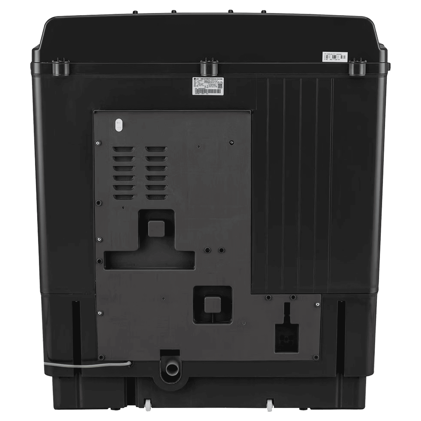 LG 11.5 kg 5 Star Semi Automatic Washing Machine with Wind Jet Dry Technology (P115ASLAZ, Full Black)