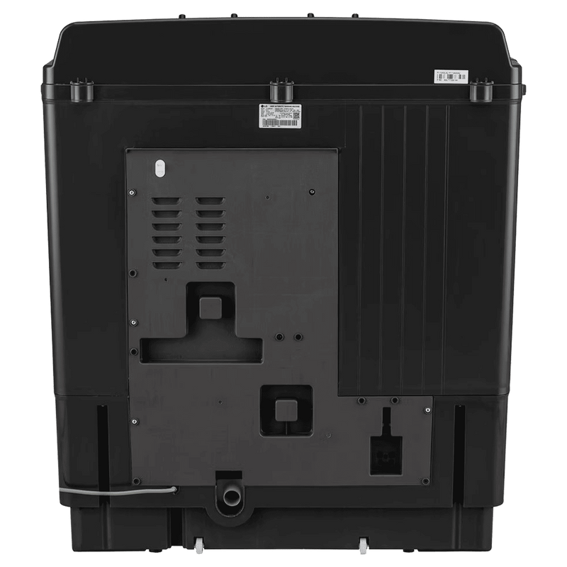 LG 11.5 kg 5 Star Semi Automatic Washing Machine with Wind Jet Dry Technology (P115ASLAZ, Full Black)