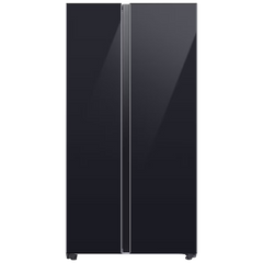 SAMSUNG 653 Litres 3 Star Frost Free Side by Side Door Smart Wifi Enabled Refrigerator with Twin Cooling Plus Technology (RS76CB81A333/HL, Glam Deep Charcoal)