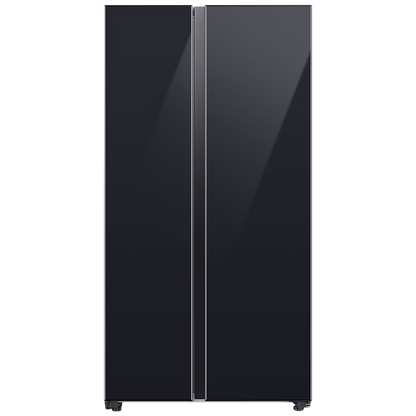 SAMSUNG 653 Litres 3 Star Frost Free Side by Side Door Smart Wifi Enabled Refrigerator with Twin Cooling Plus Technology (RS76CB81A333/HL, Glam Deep Charcoal)