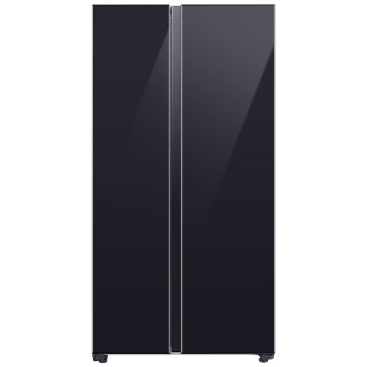 SAMSUNG 653 Litres 3 Star Frost Free Side by Side Door Smart Wifi Enabled Refrigerator with Twin Cooling Plus Technology (RS76CB81A333/HL, Glam Deep Charcoal)