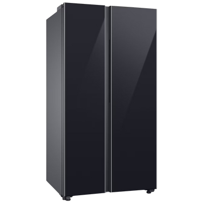 SAMSUNG 653 Litres 3 Star Frost Free Side by Side Door Smart Wifi Enabled Refrigerator with Twin Cooling Plus Technology (RS76CB81A333/HL, Glam Deep Charcoal)