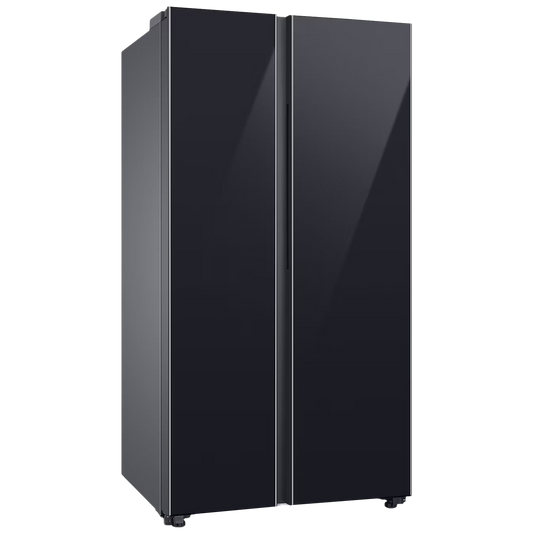 SAMSUNG 653 Litres 3 Star Frost Free Side by Side Door Smart Wifi Enabled Refrigerator with Twin Cooling Plus Technology (RS76CB81A333/HL, Glam Deep Charcoal)