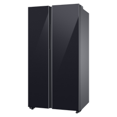 SAMSUNG 653 Litres 3 Star Frost Free Side by Side Door Smart Wifi Enabled Refrigerator with Twin Cooling Plus Technology (RS76CB81A333/HL, Glam Deep Charcoal)