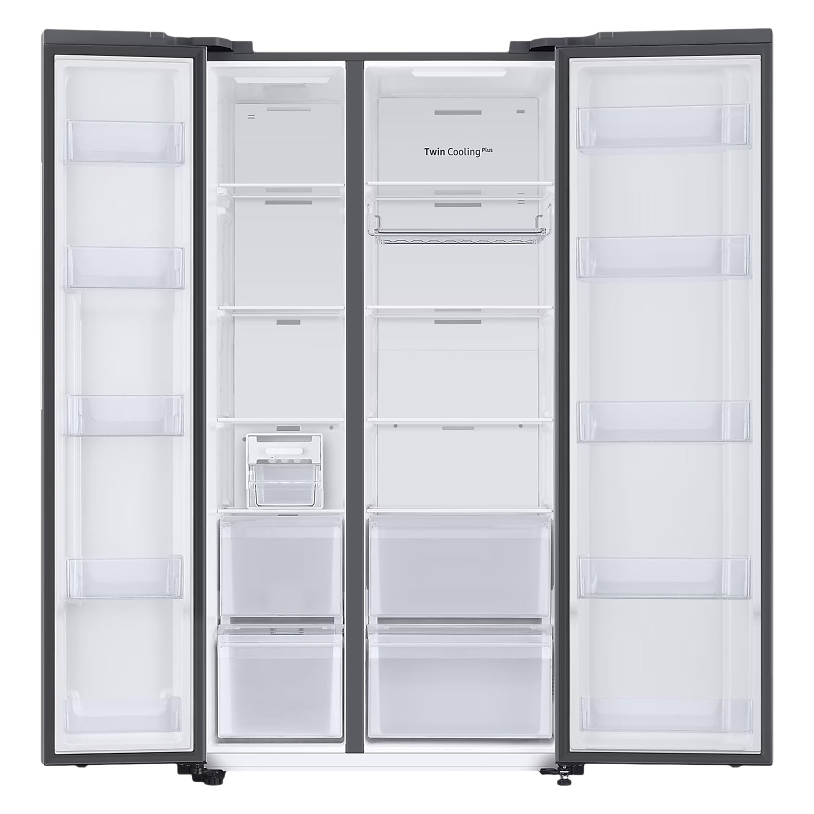 SAMSUNG 653 Litres 3 Star Frost Free Side by Side Door Smart Wifi Enabled Refrigerator with Twin Cooling Plus Technology (RS76CB81A333/HL, Glam Deep Charcoal)