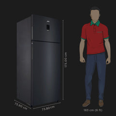 Godrej Eon Regalis 436 Litres 2 Star Frost Free Double Door Refrigerator with Nano Shield Technology (RT EONREGALIS 477B RCI MT BK, Matte Black)