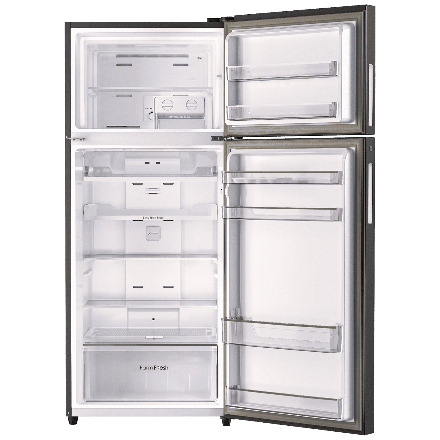 Godrej Eon Regalis 436 Litres 2 Star Frost Free Double Door Refrigerator with Nano Shield Technology (RT EONREGALIS 477B RCI MT BK, Matte Black)