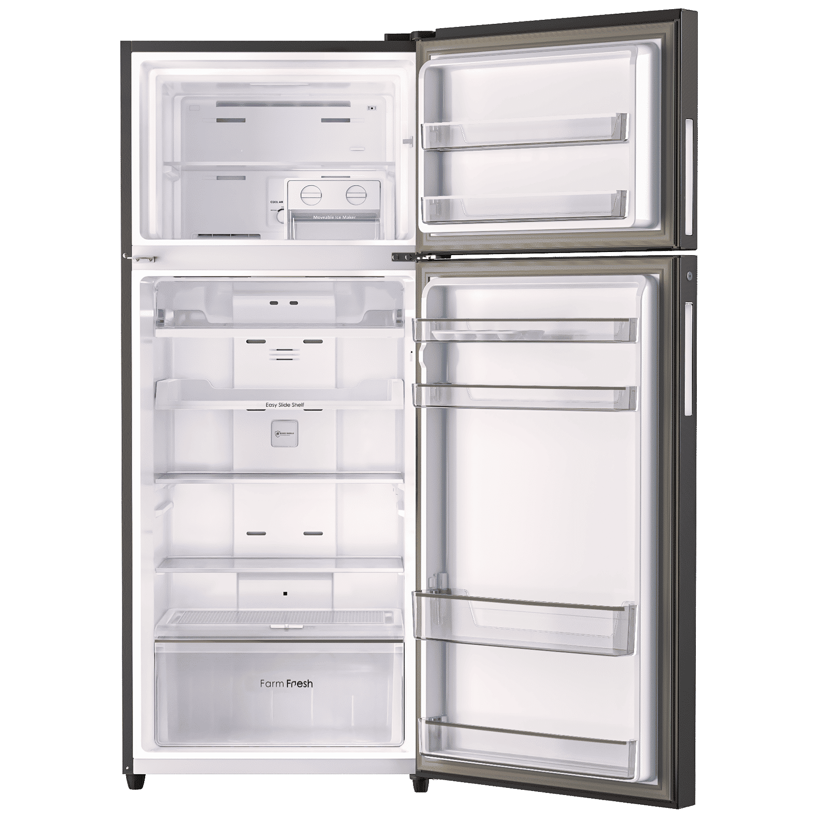 Godrej Eon Regalis 436 Litres 2 Star Frost Free Double Door Refrigerator with Nano Shield Technology (RT EONREGALIS 477B RCI MT BK, Matte Black)