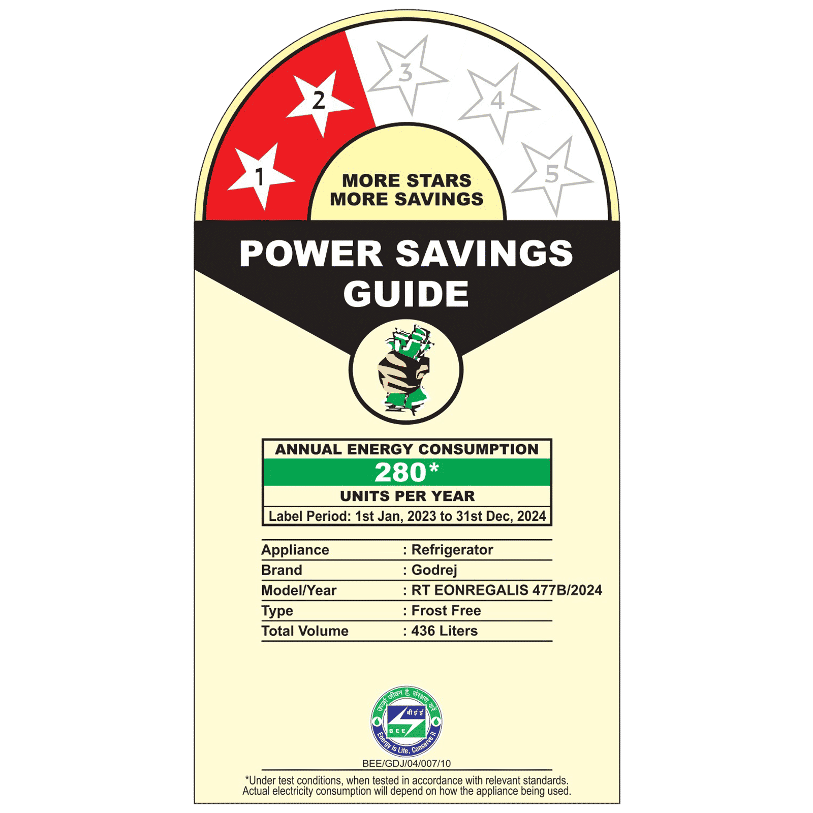 Godrej Eon Regalis 436 Litres 2 Star Frost Free Double Door Refrigerator with Nano Shield Technology (RT EONREGALIS 477B RCI MT BK, Matte Black)