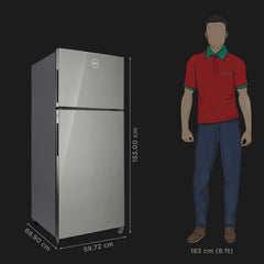Godrej Eon Alpha 238 Litres 3 Star Frost Free Double Door Refrigerator with Advanced Inverter Technology (RT EON ALPHA 270C RI ST GL, Steel Glow)