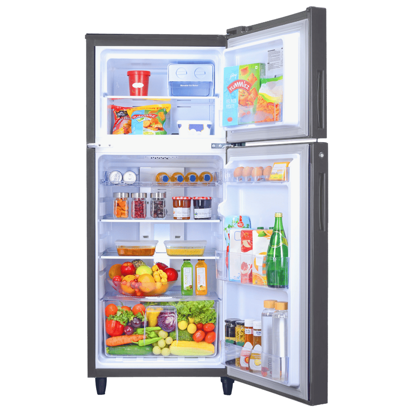 Godrej Eon Alpha 238 Litres 3 Star Frost Free Double Door Refrigerator with Advanced Inverter Technology (RT EON ALPHA 270C RI ST GL, Steel Glow)