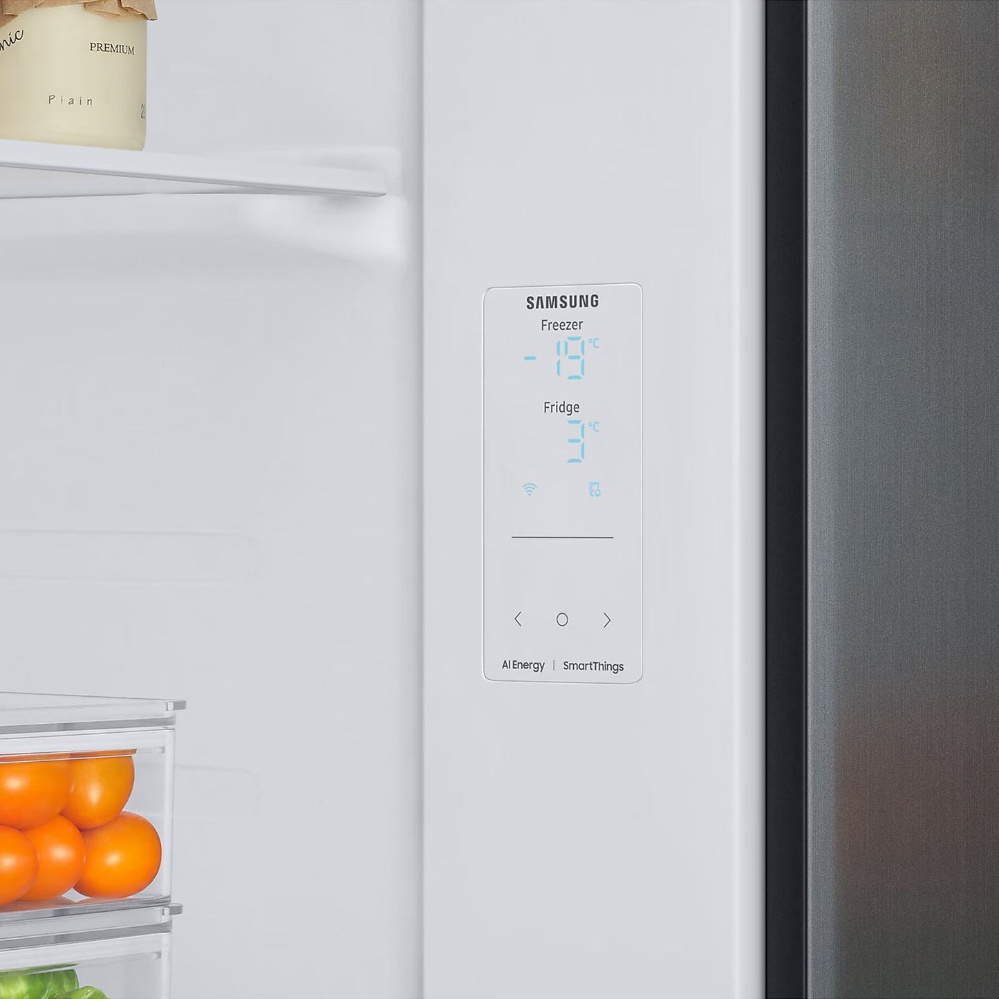 SAMSUNG 653 Litres 3 Star Frost Free Side by Side Door Smart Wifi Enabled Refrigerator with Twin Cooling Plus Technology (RS76CB81A312/HL, Clean White)