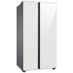 SAMSUNG 653 Litres 3 Star Frost Free Side by Side Door Smart Wifi Enabled Refrigerator with Twin Cooling Plus Technology (RS76CB81A312/HL, Clean White)