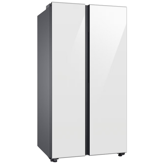 SAMSUNG 653 Litres 3 Star Frost Free Side by Side Door Smart Wifi Enabled Refrigerator with Twin Cooling Plus Technology (RS76CB81A312/HL, Clean White)
