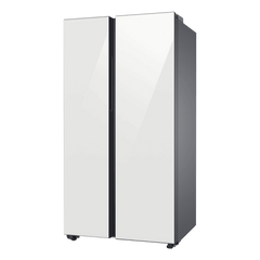 SAMSUNG 653 Litres 3 Star Frost Free Side by Side Door Smart Wifi Enabled Refrigerator with Twin Cooling Plus Technology (RS76CB81A312/HL, Clean White)